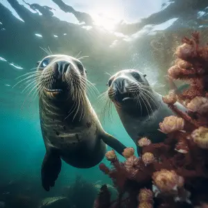 Underwater wildlife encounters