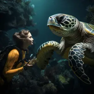 Underwater wildlife encounters