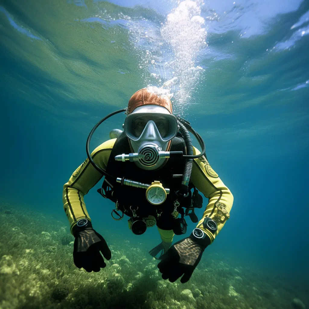 Swimming skills in scuba diving