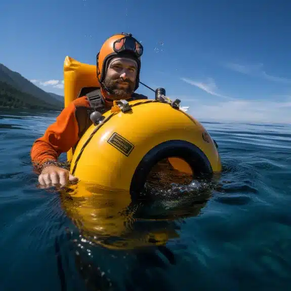 Inflatable dive buoy