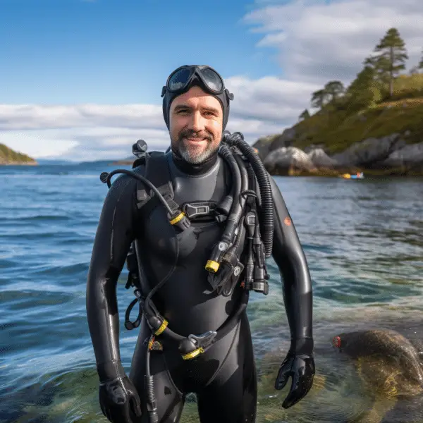 Scuba drysuits and wetsuits
