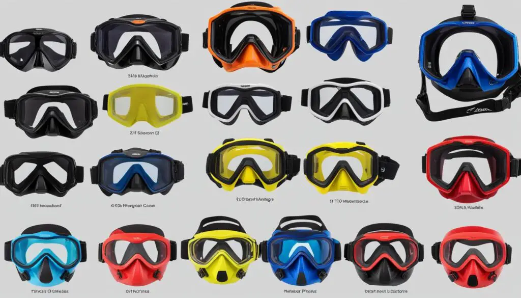 Dive mask infographic