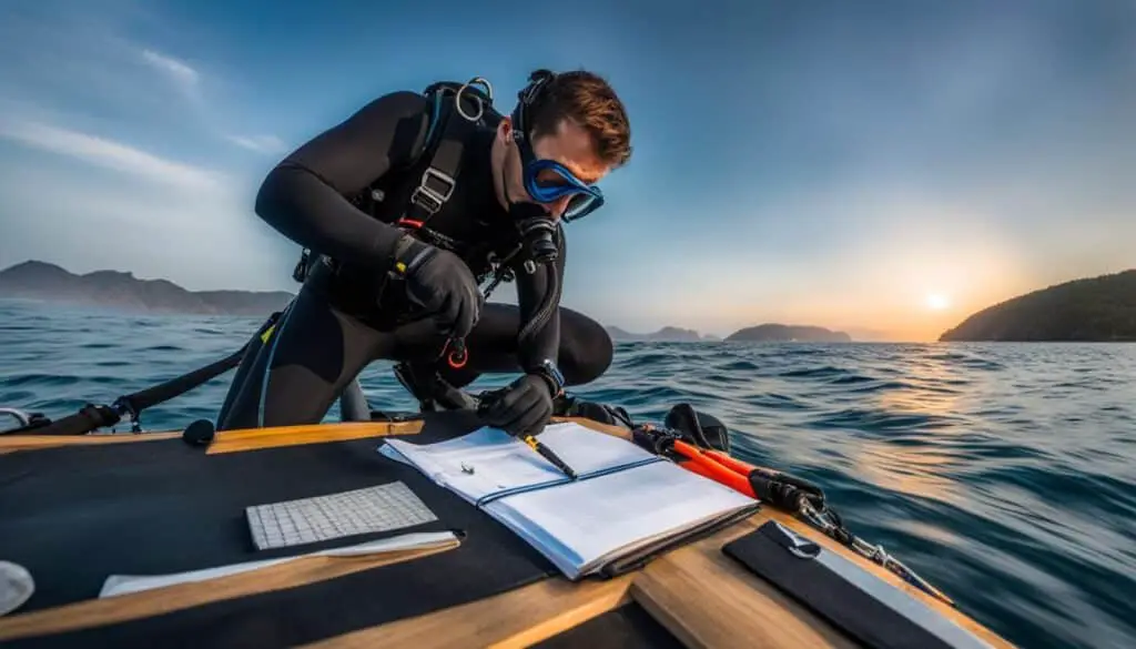 dive preparation and anxiety reduction