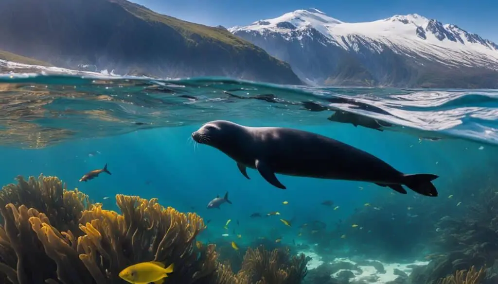 Diving with seals in New Zealand