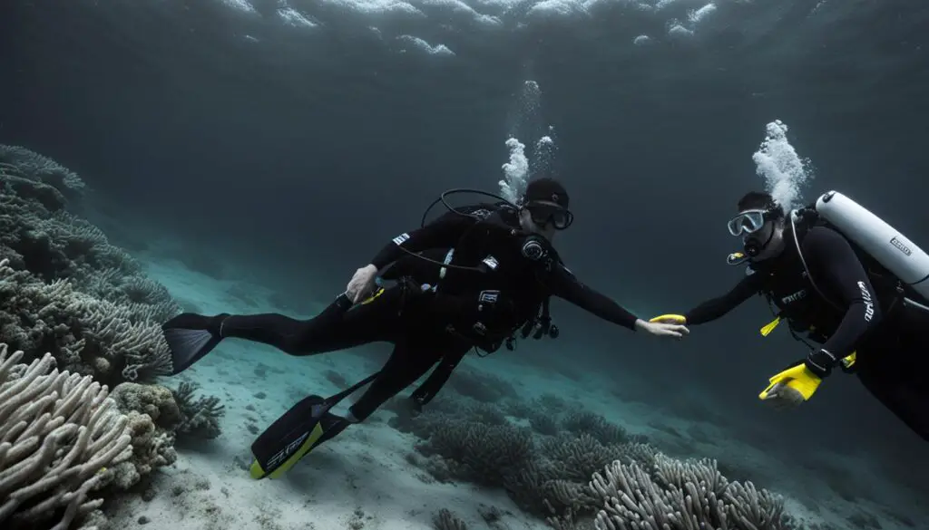 Role of dive buddy in drift diving