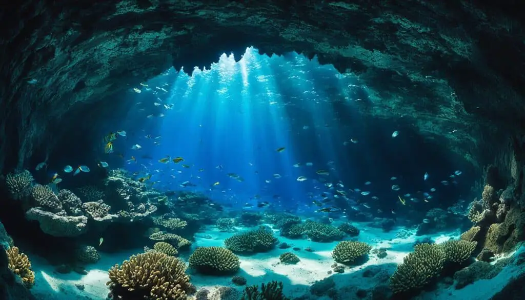 Maskali Island underwater caves