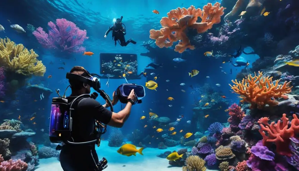 virtual reality diving equipment