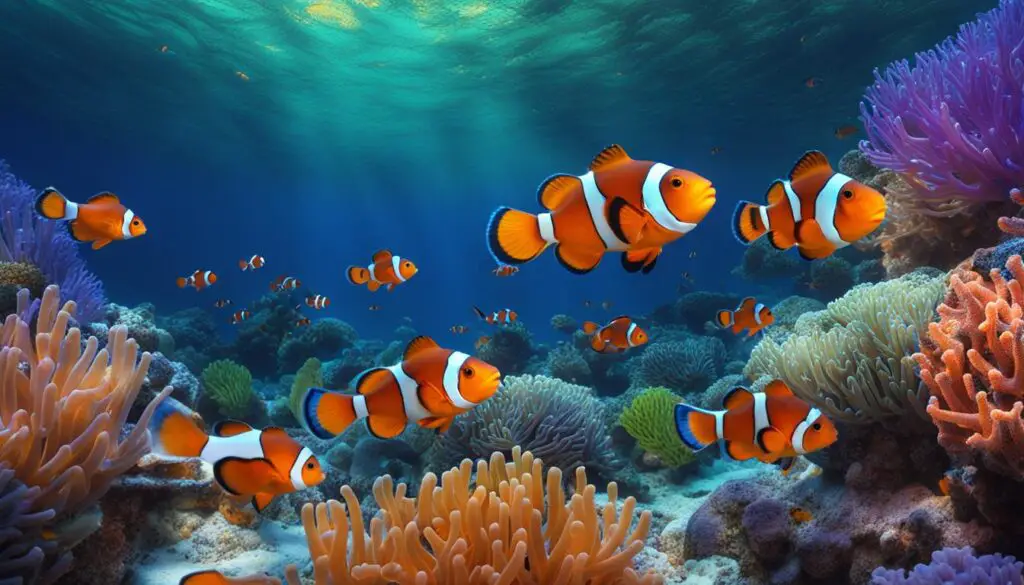Clownfish underwater