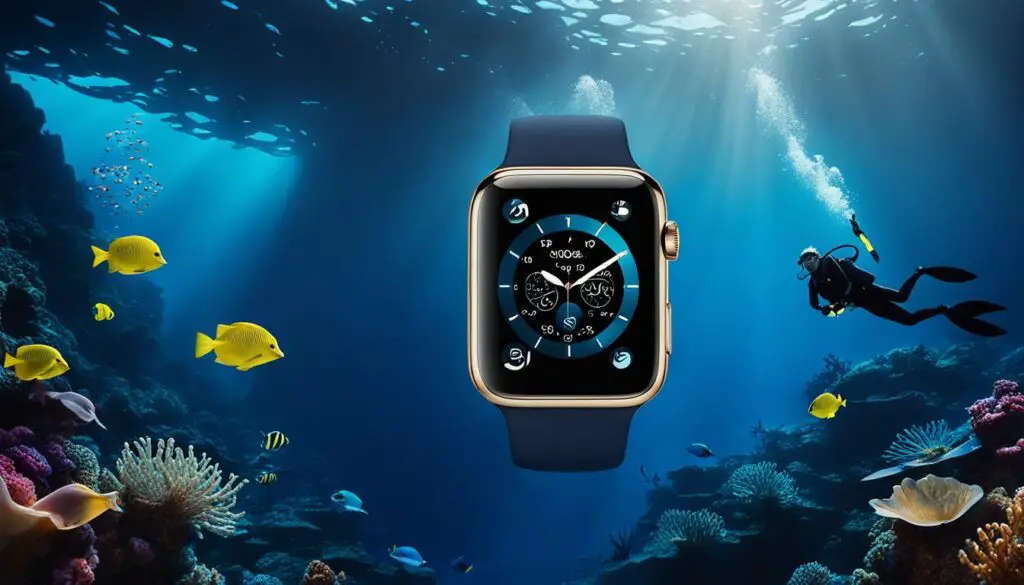 Apple Watch Ultra with the Oceanic+ dive app
