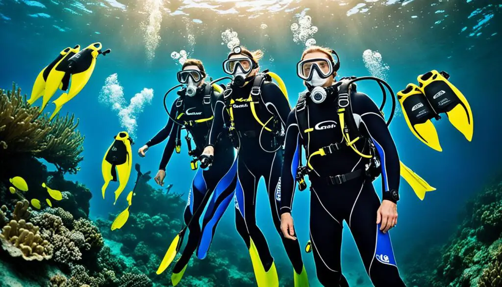 scuba diving gear