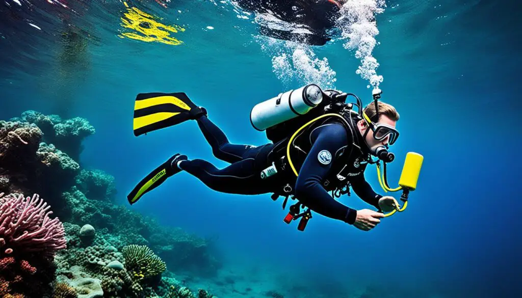 scuba diving safety stops image